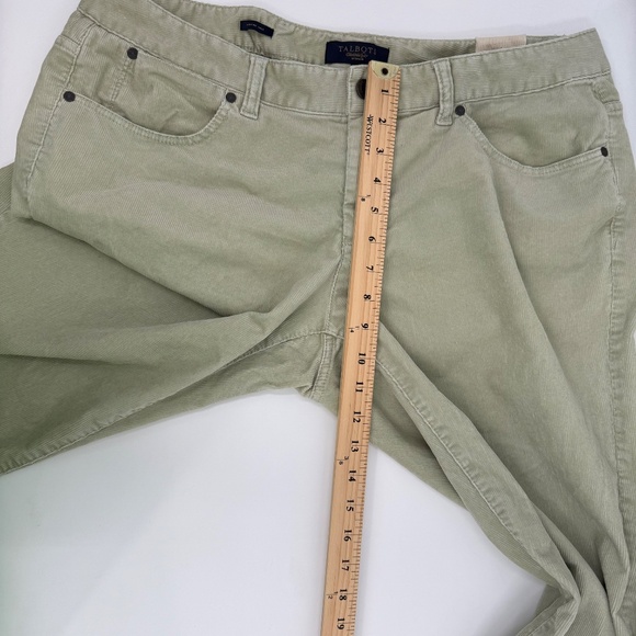 Talbots Pants Women 14W NEW Green Corduroy Signature Ankle Hippie Boho 90s - Picture 10 of 13